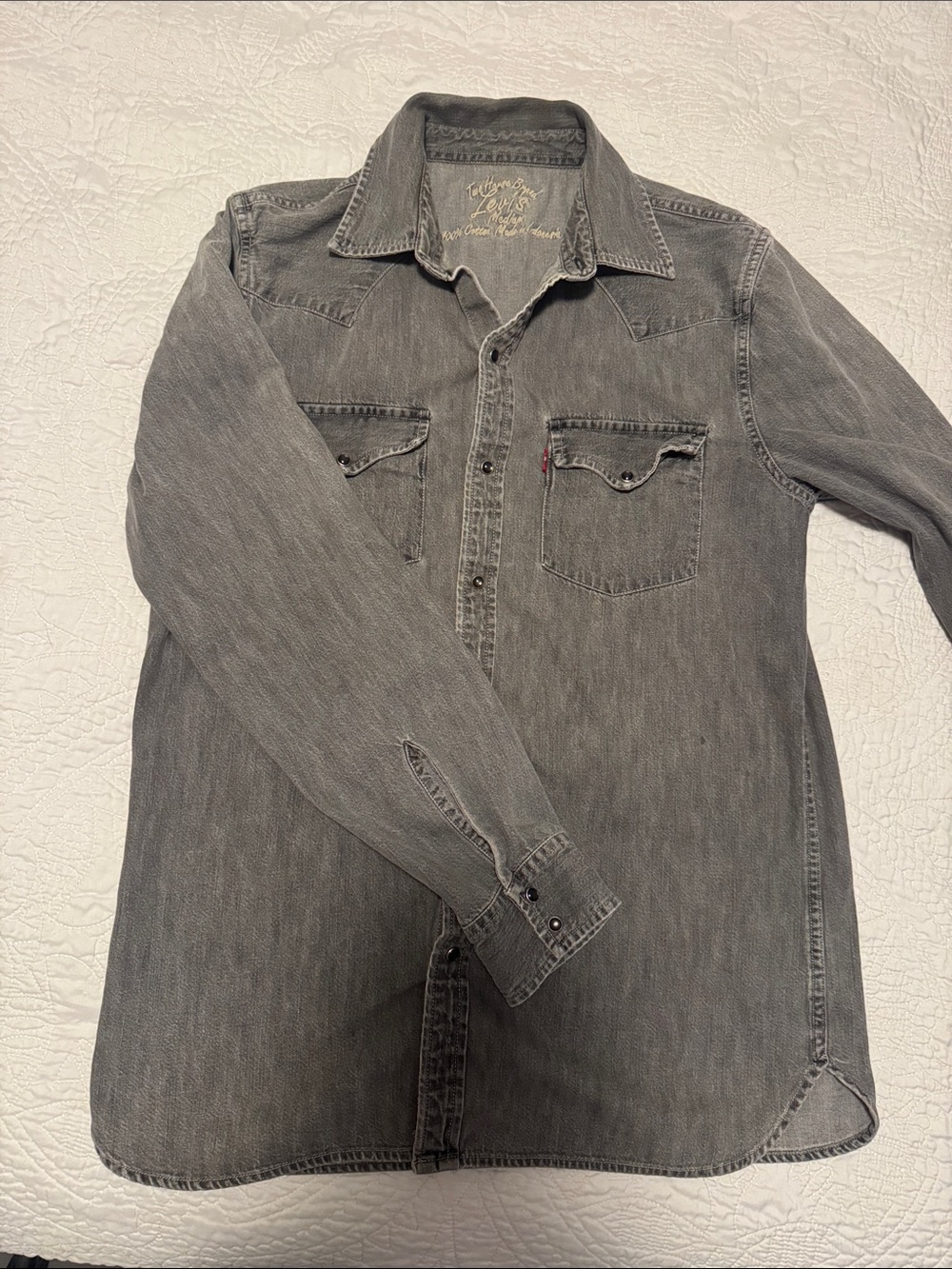 Levi's Vintage Washed Grey Denim Western Shirt